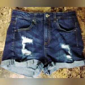 Bluenotes Distressed High Waisted Denim Shorts